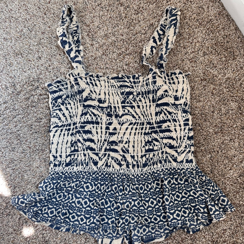 Blue Pattern Top